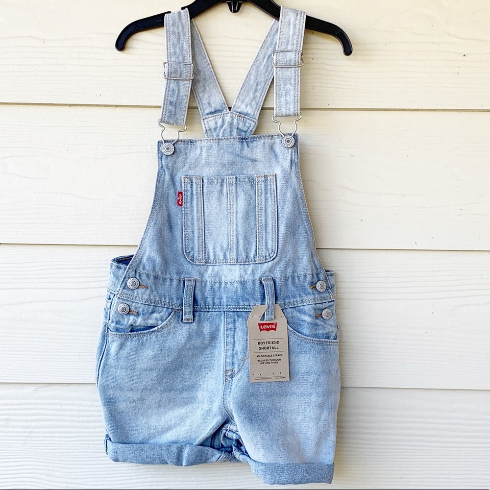NWT➡️Levi’s Boyfriend Shortall Little Girls Sz 6X